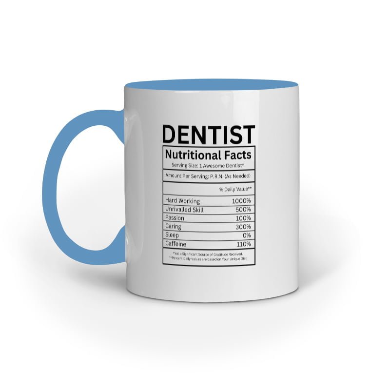 Dentist Nutritional Facts - Ceramic Mugs - Image 2