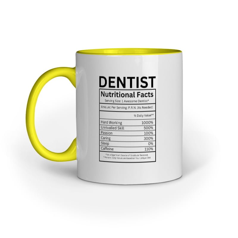 Dentist Nutritional Facts - Ceramic Mugs - Image 9